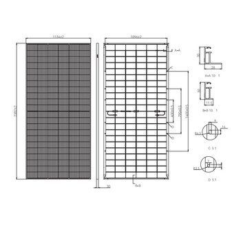 Сонячний модуль TW Solar TWMNH-66HD620W 620 Вт (вартість за 1 Вт/ч) TWMNH-66HD620W фото