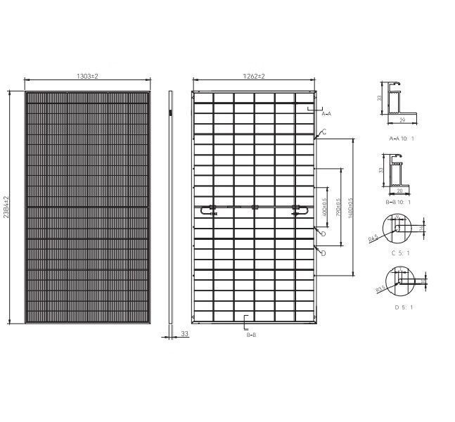 Сонячний модуль TW Solar TWMNF-66HD725WP 725Вт NEW (вартість за 1 Вт/ч) TWMNF-66HD725WP 725Вт  фото
